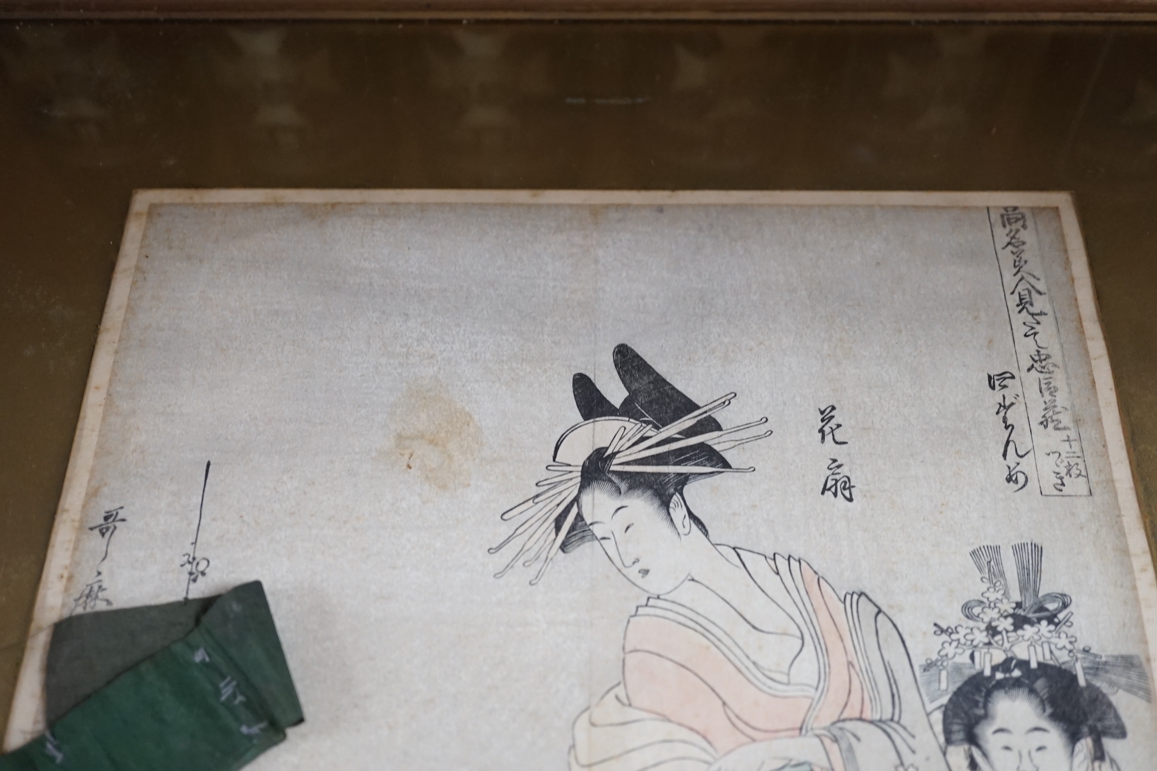 Japanese School, four assorted woodblock prints including Koryusai and Hiroshige, largest 39 x 25cm, four unframed